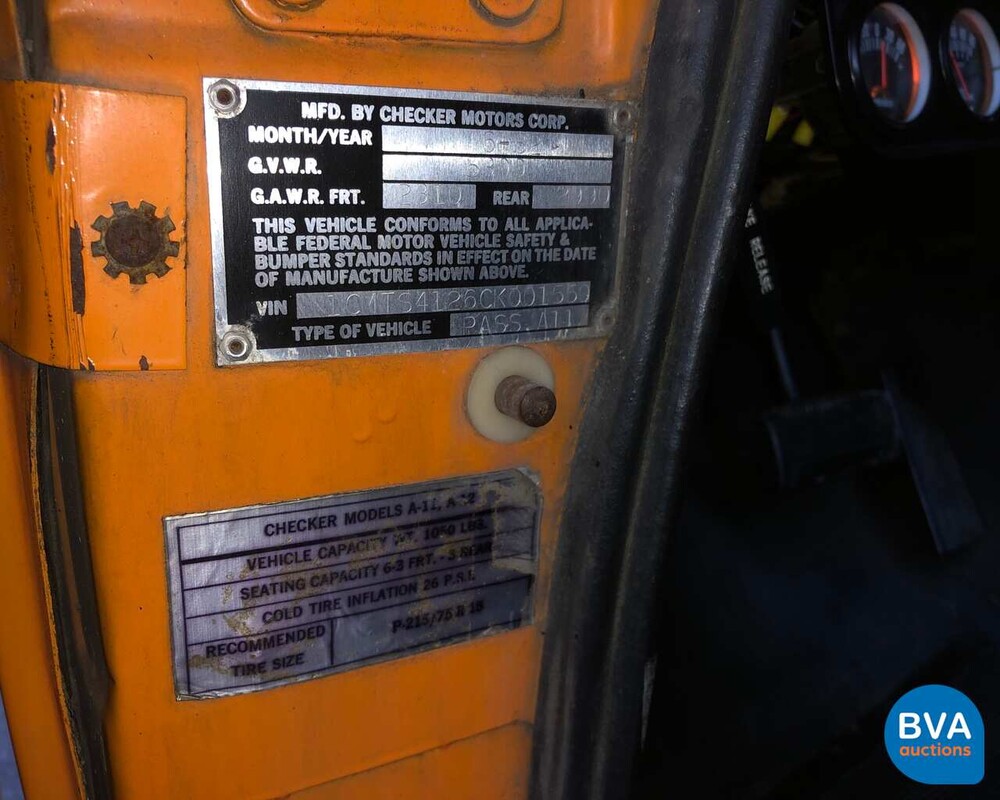 Chevrolette Yellow Cab Taxi, 1982.