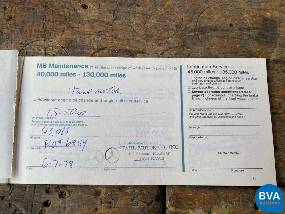 Mercedes-Benz 450SL R107 1974.