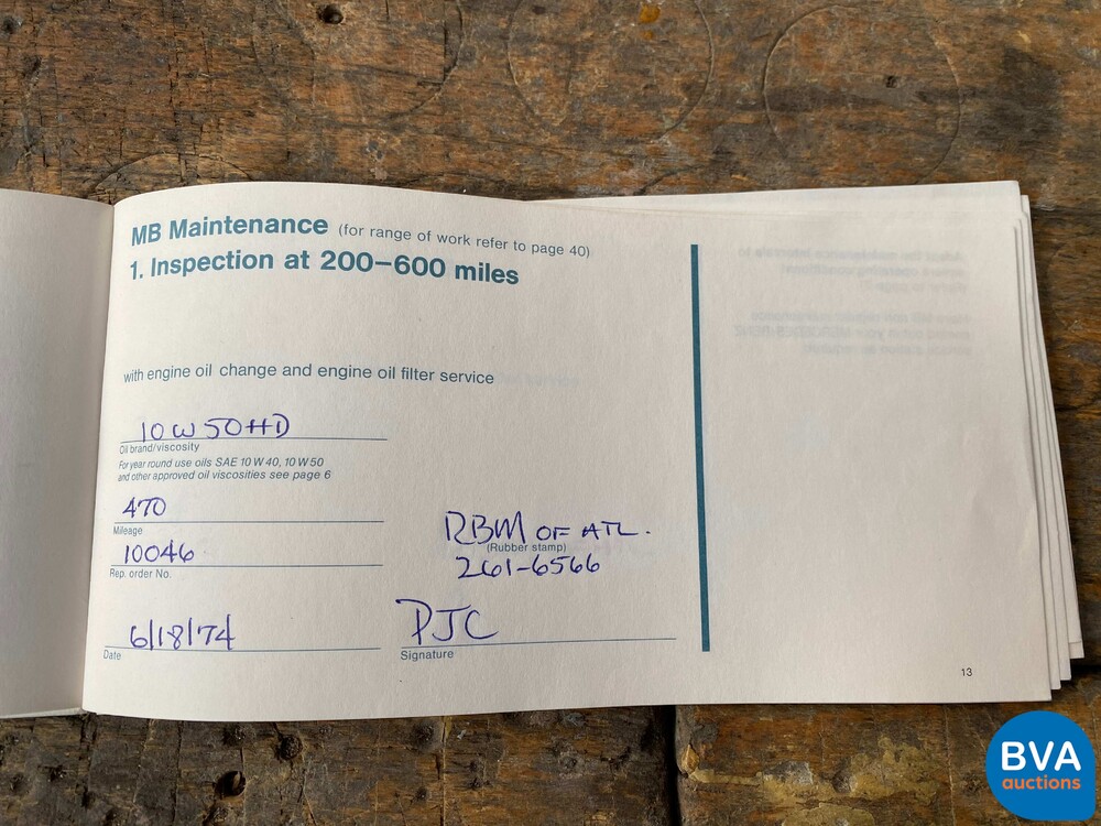 Mercedes-Benz 450SL R107 1974.