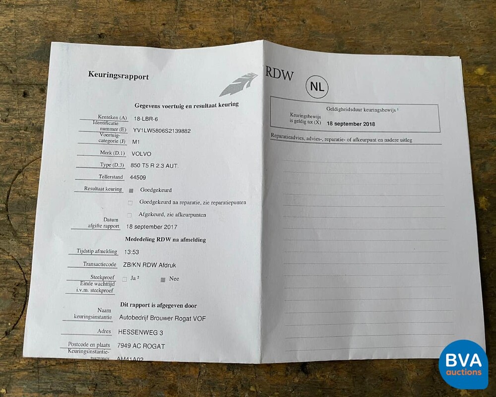 Volvo 850 T5R 2.3 222 PS 1995, 18-LBR-6.