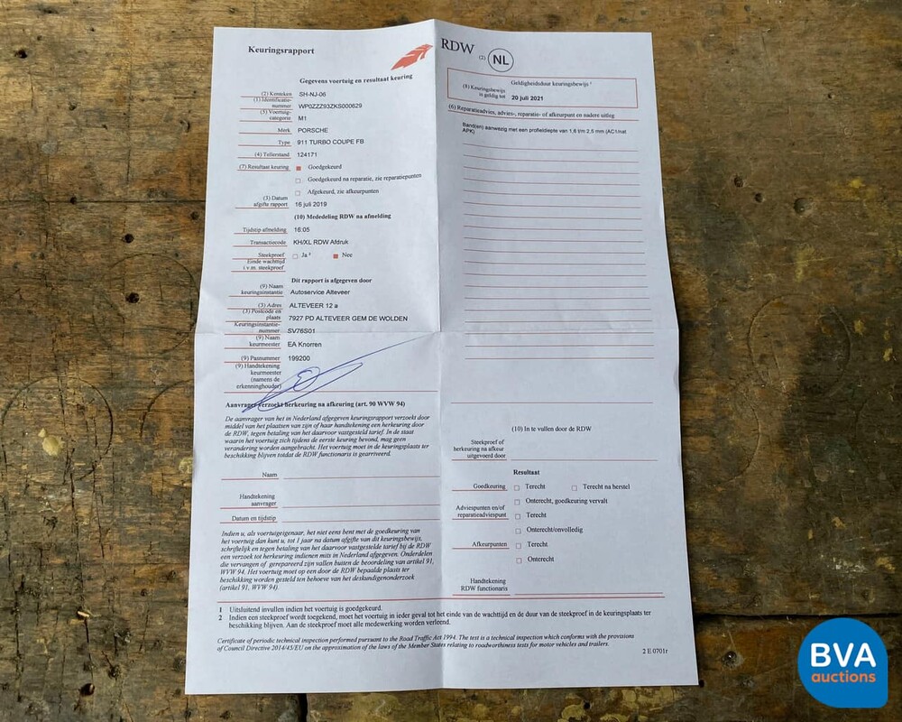 Porsche 911 Turbo Coupé 930 1989, SH-NJ-06.