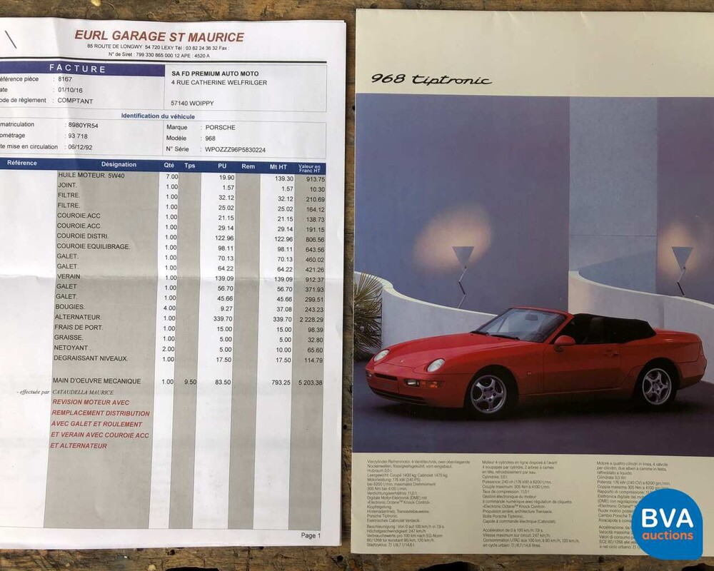 Porsche 968 Cabriolet 1992 240 PS (EU-Version).