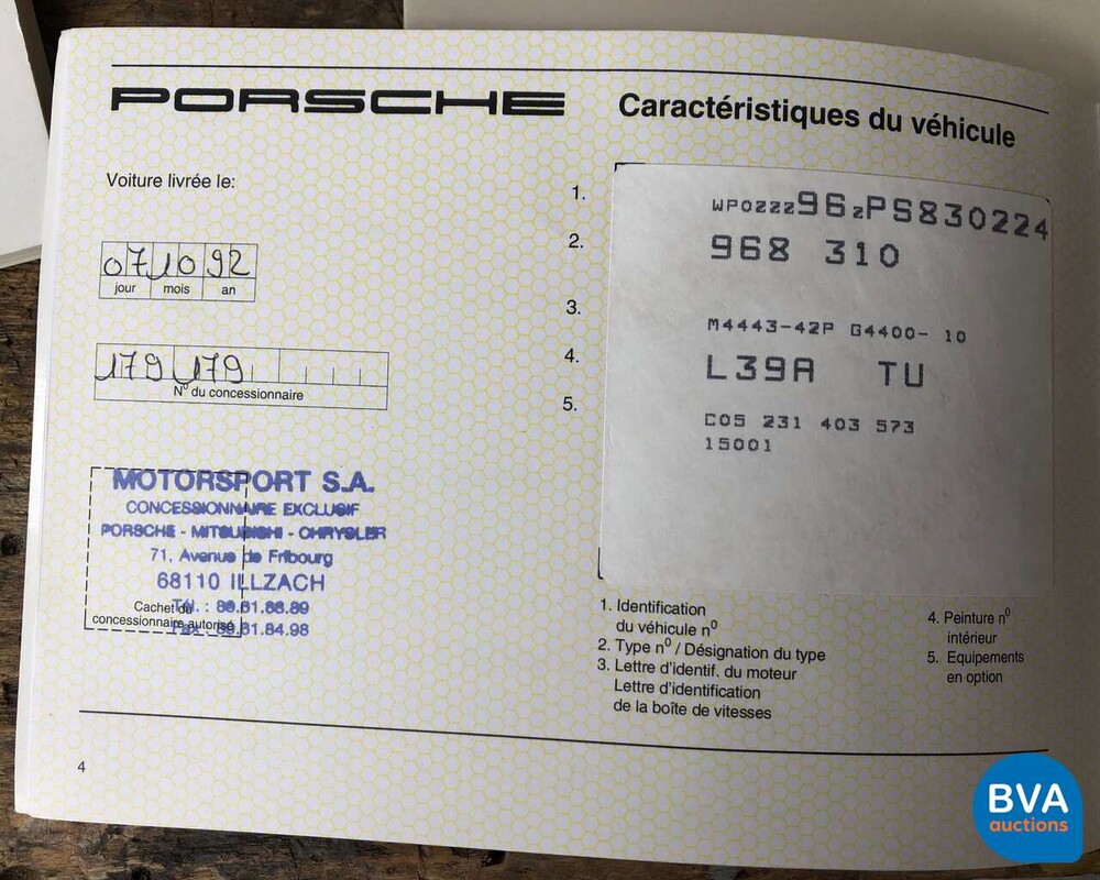 Porsche 968 Cabriolet 1992 240 PS (EU-Version).