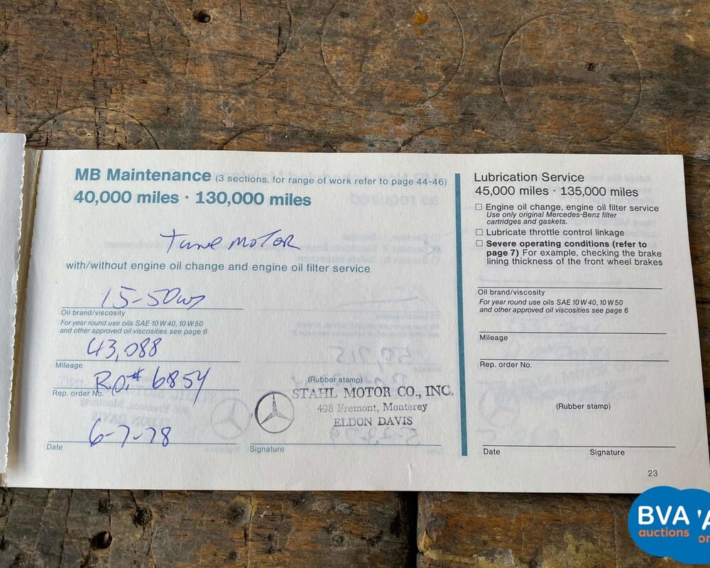 Mercedes-Benz 450SL R107 1974.