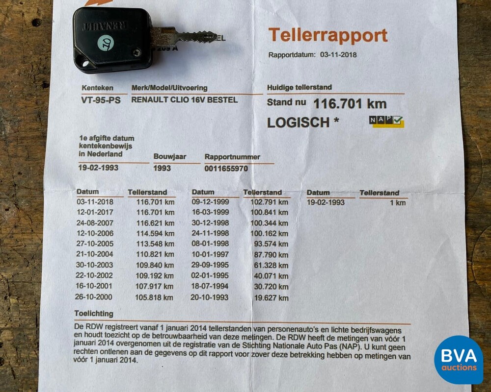 Renault Clio 1.8 16V 135pk 1993, VT-95-PS