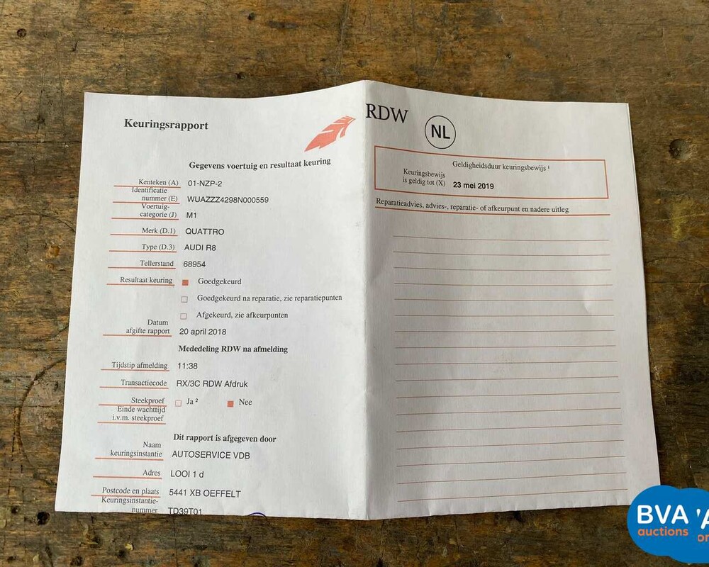 Audi R8 4.2 V8 FSI Quattro 420pk 2007, 01-NZP-2