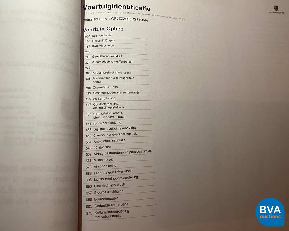 Porsche 911 Carrera 2 993 272pk 1994, RS-806-K