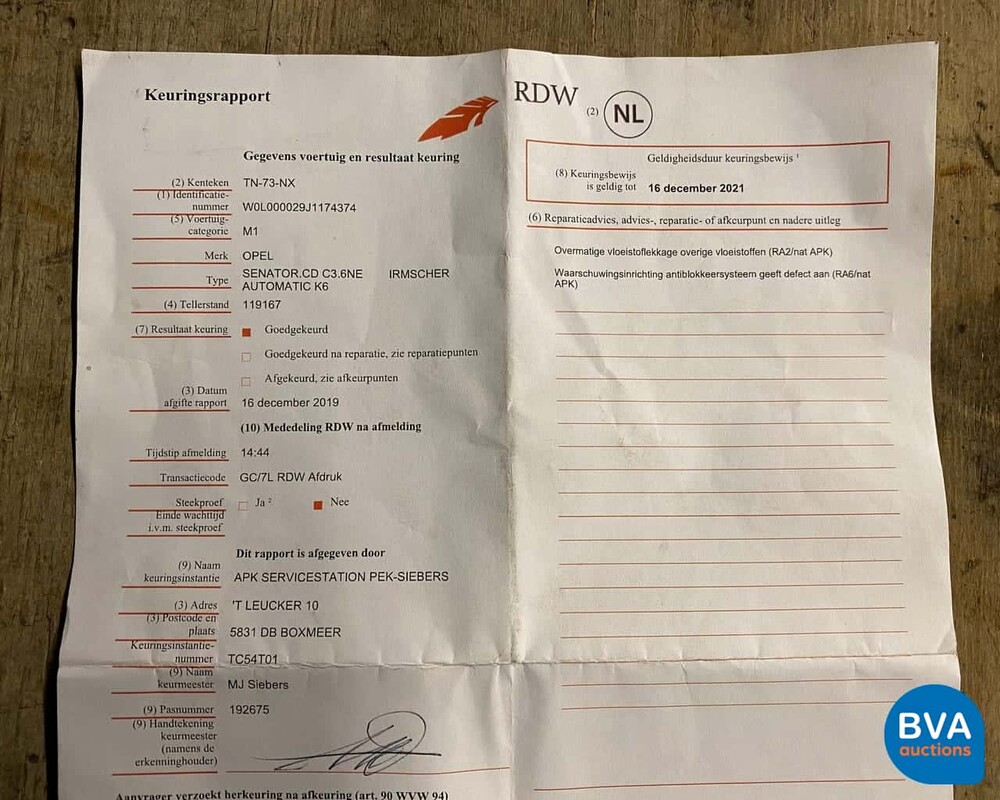 Opel Senator Irmscher 3.6i 197pk -Org.NL- 1988, TN-73-NX