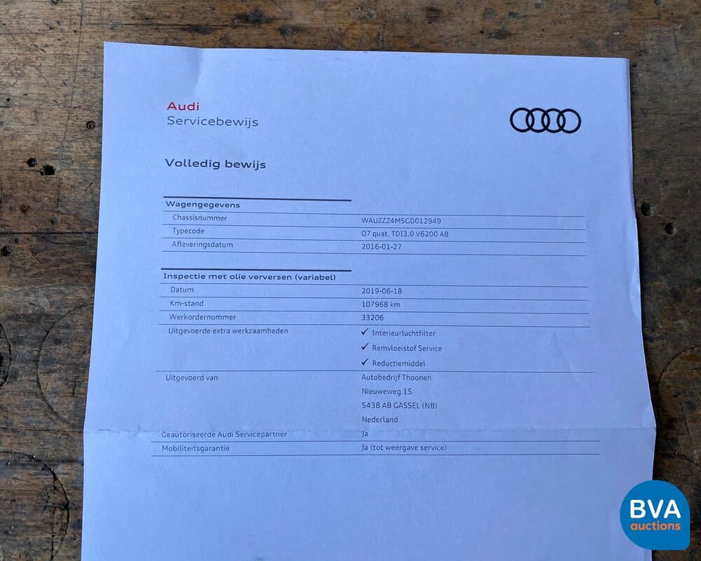 Audi Q7 3.0 TDI 272pk Quattro -7-persoons- 2016, JK-134-V