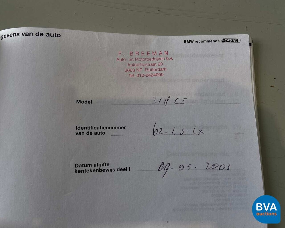 BMW 318Ci Cabriolet Original NL 143er 3er 2003, 62-LS-LX.