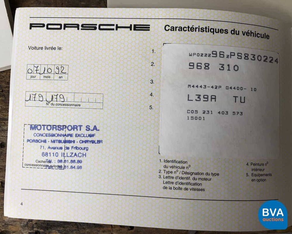 Porsche 968 Cabriolet 1992 240pk (EU-uitvoering)