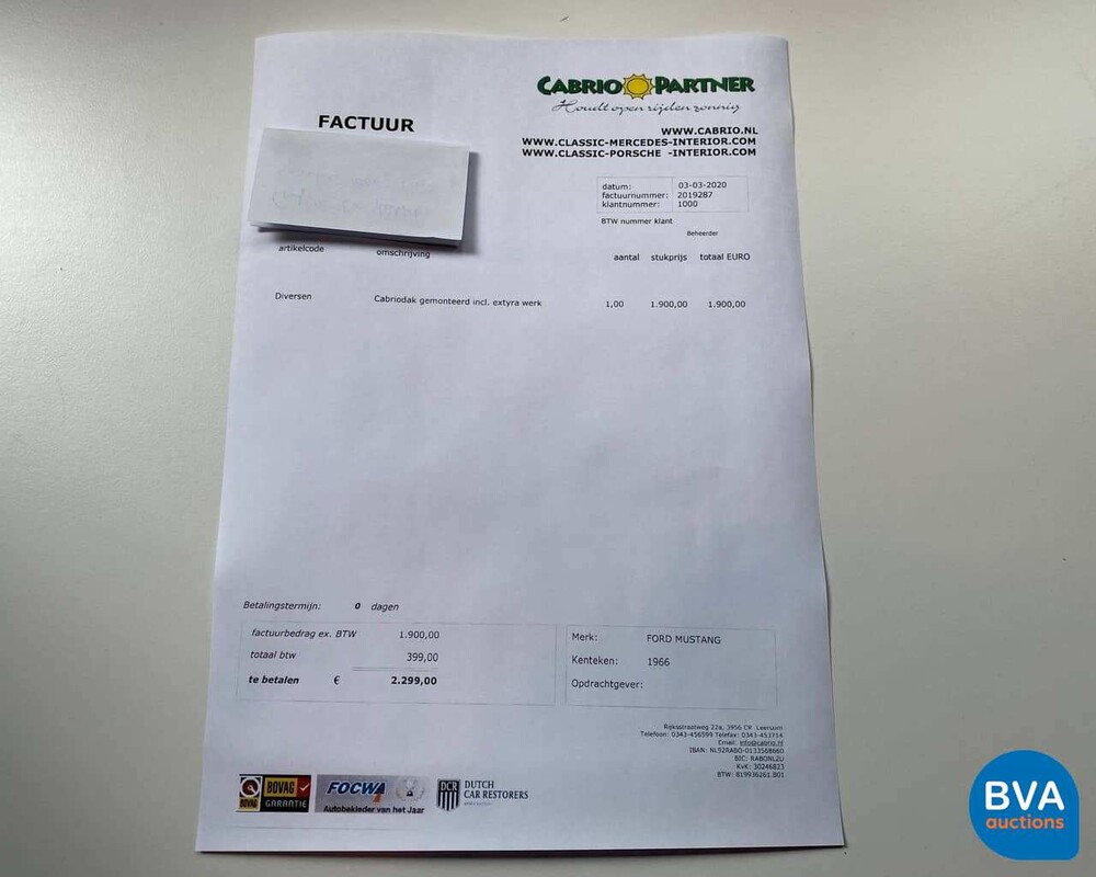 Ford Mustang V8 Cabriolet 1966