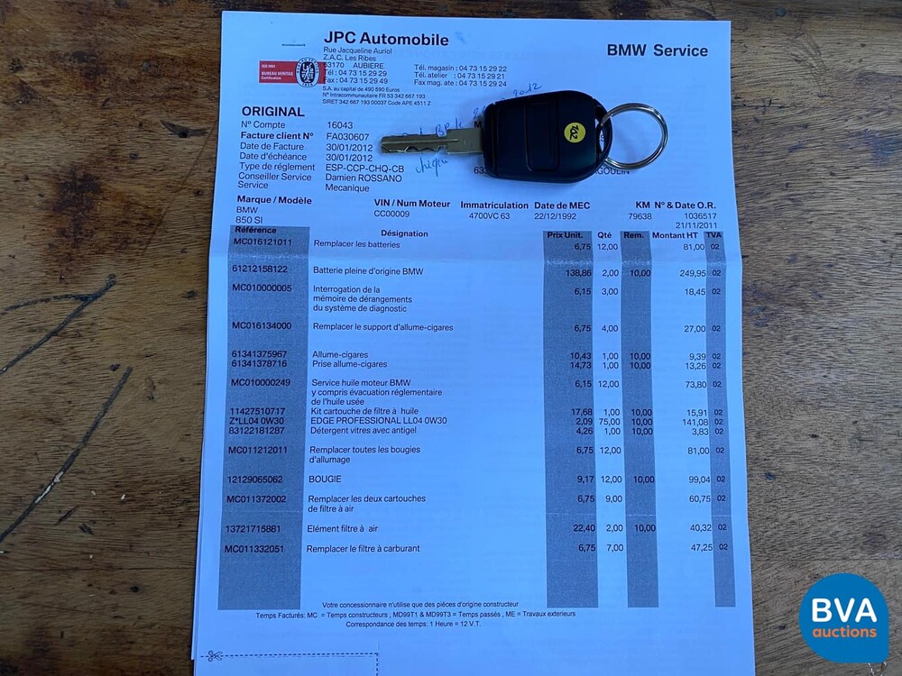 BMW 850CSi M8 5.6 V12 1993 Sterlingsilber -82.000km-