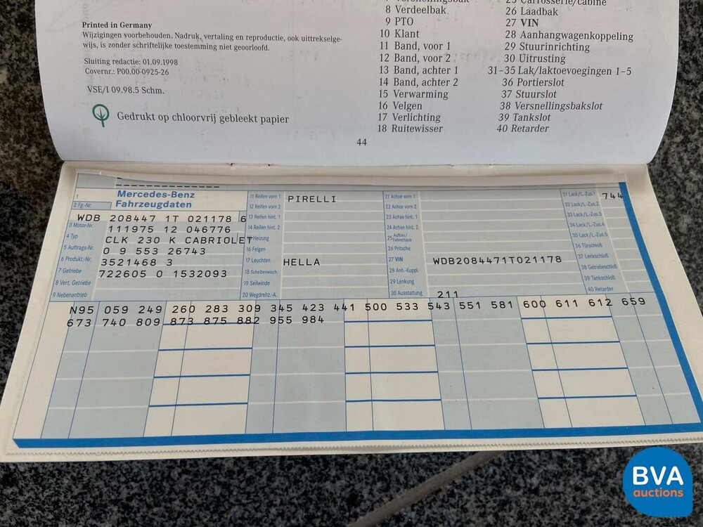 Mercedes-Benz CLK230 Kompressor Cabriolet 193 Stück 1999, 75-DD-DG.