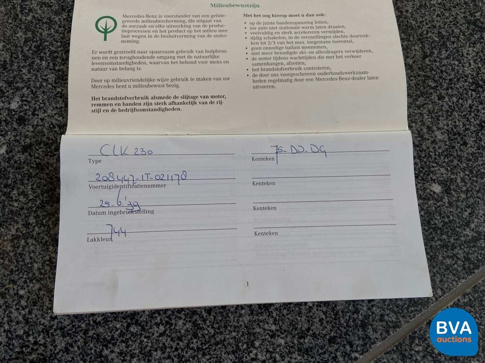 Mercedes-Benz CLK230 Kompressor Cabriolet 193 Stück 1999, 75-DD-DG.