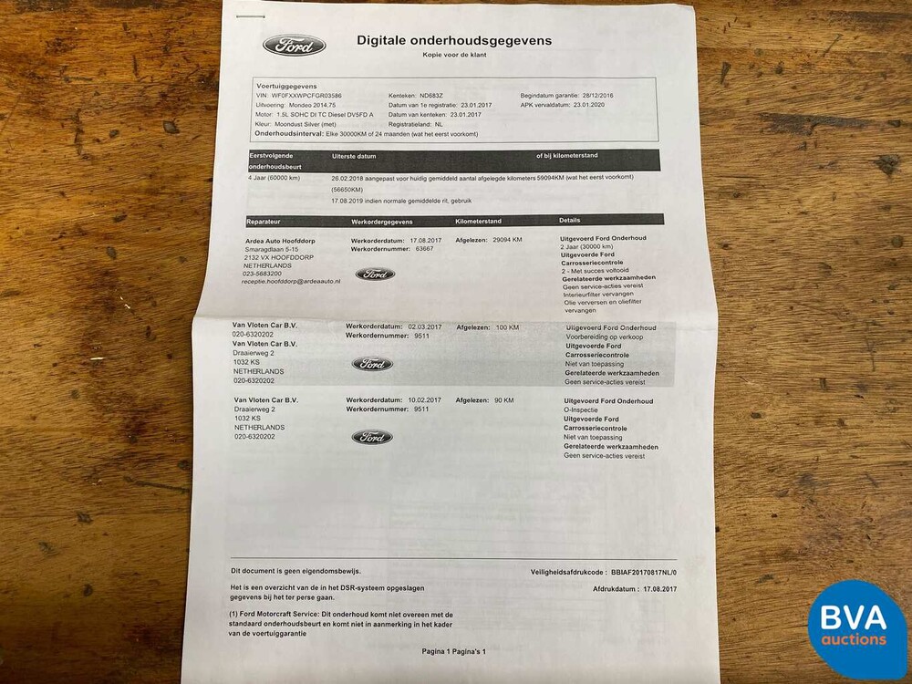 Ford Mondeo 1.5 TDCi Titanium SE 120pk 2017, ND-683-Z