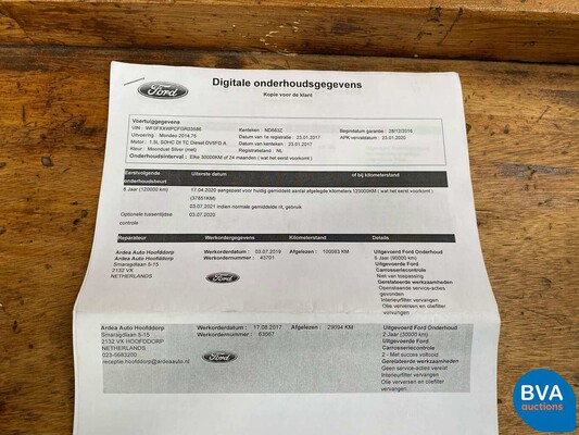 Ford Mondeo 1.5 TDCi Titanium SE 120pk 2017, ND-683-Z