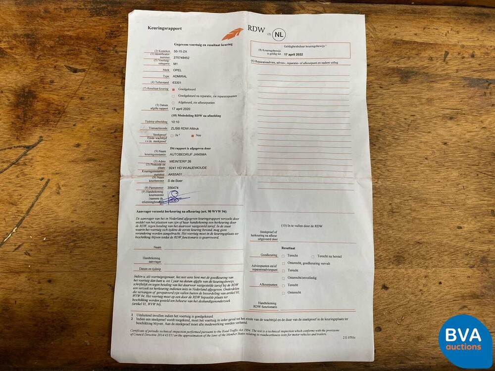 Opel Admiral 2.8 H 1973, 50-15-ZA