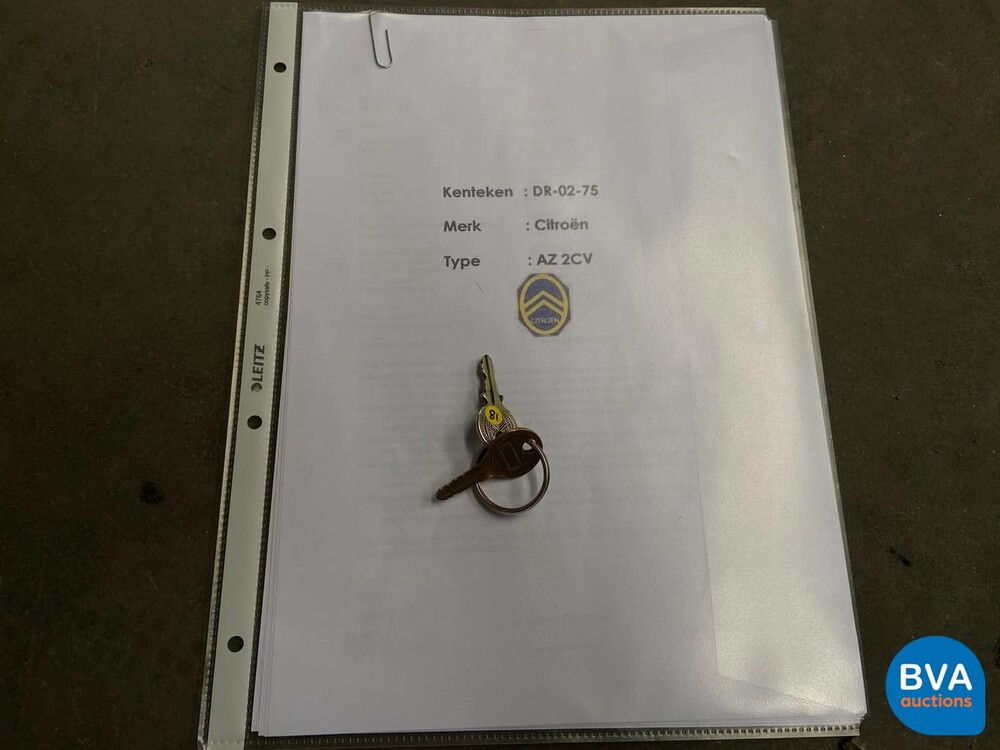 Citroen AZ 2CV 1956 Eend Ribbelkap 1956, DR-02-75 