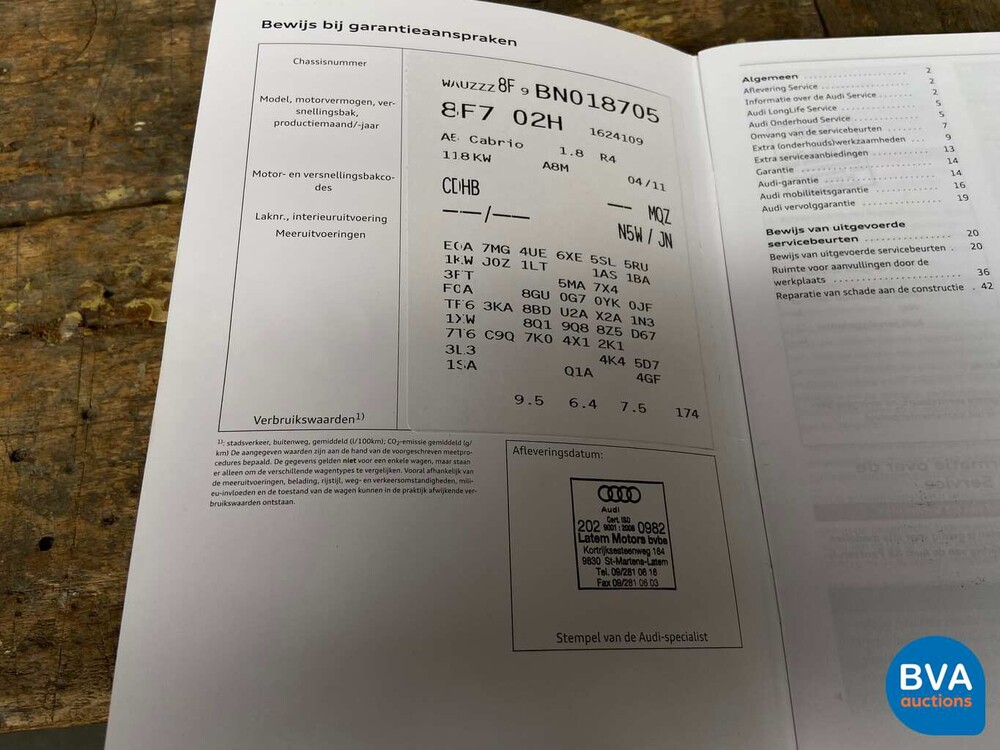 Audi A5 cabriolet 1.8 TFSI Softtop 160pk 2011, NL-kenteken