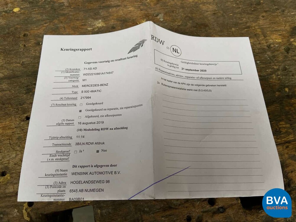 Mercedes-Benz S500 4Matic Designo S-Klasse 388pk 2007, 71-XS-XD