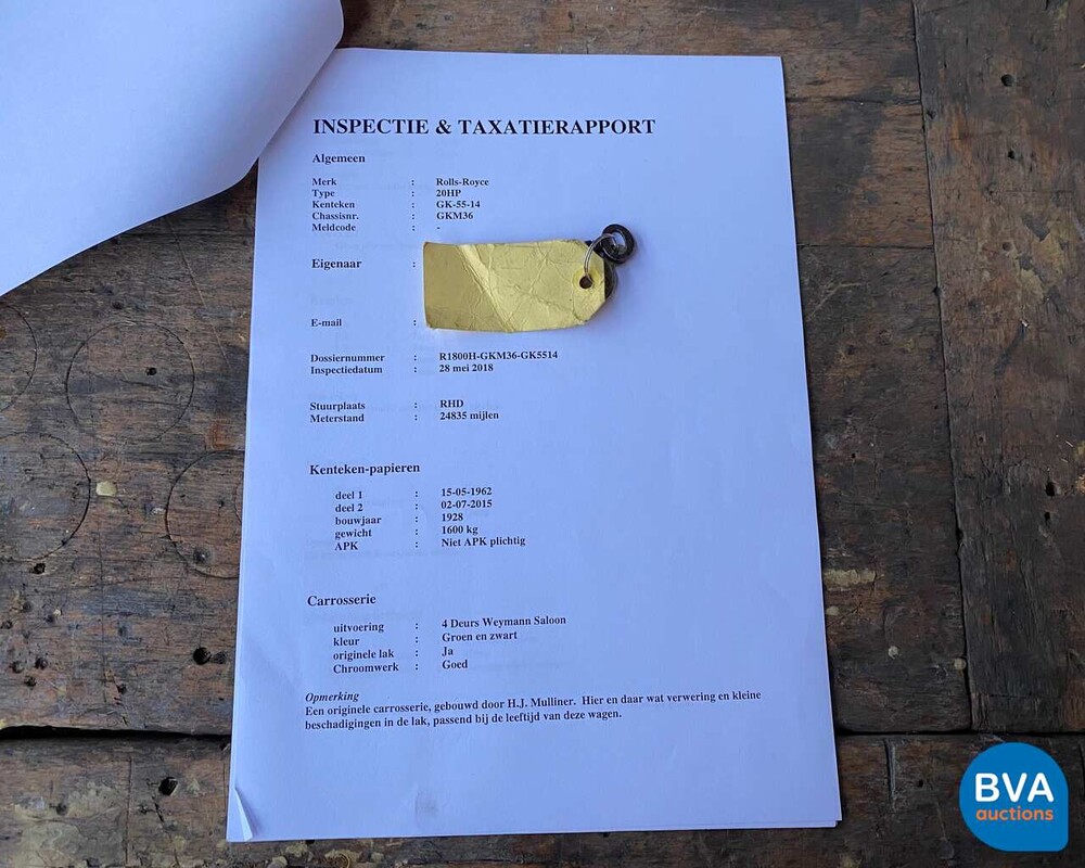 Rolls-Royce Twenty 20HP 1928, GK-55-14.