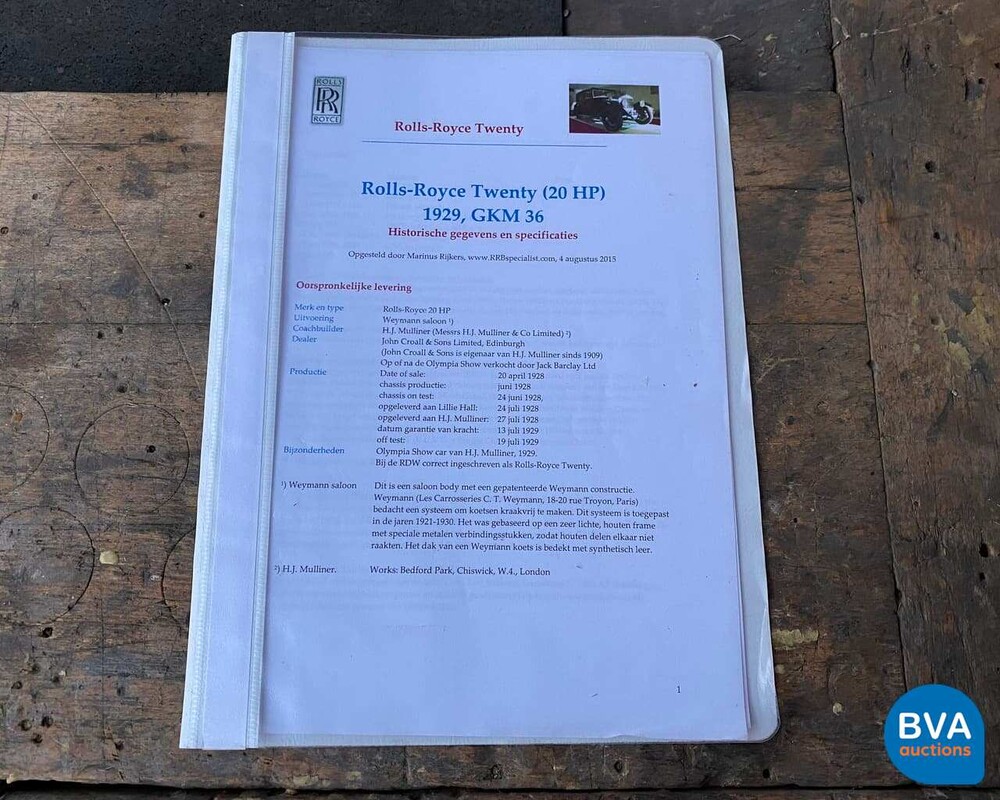 Rolls-Royce Twenty 20HP 1928, GK-55-14.