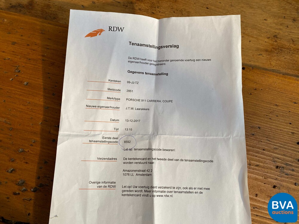 Porsche 911 Carrera 2 3.4 300 PS 996 1998, 99-JJ-TZ.