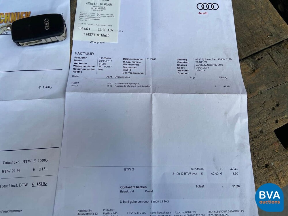 Audi A6 Avant 2.4L Pro Line MT 170 HP 2004, 29-NP-BX.