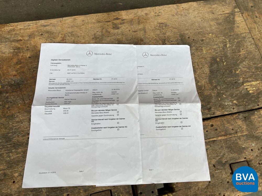 Mercedes-Benz V-Klasse 250d Ex.L. L.Ein V. 190 HP 2018, H-342-JZ.