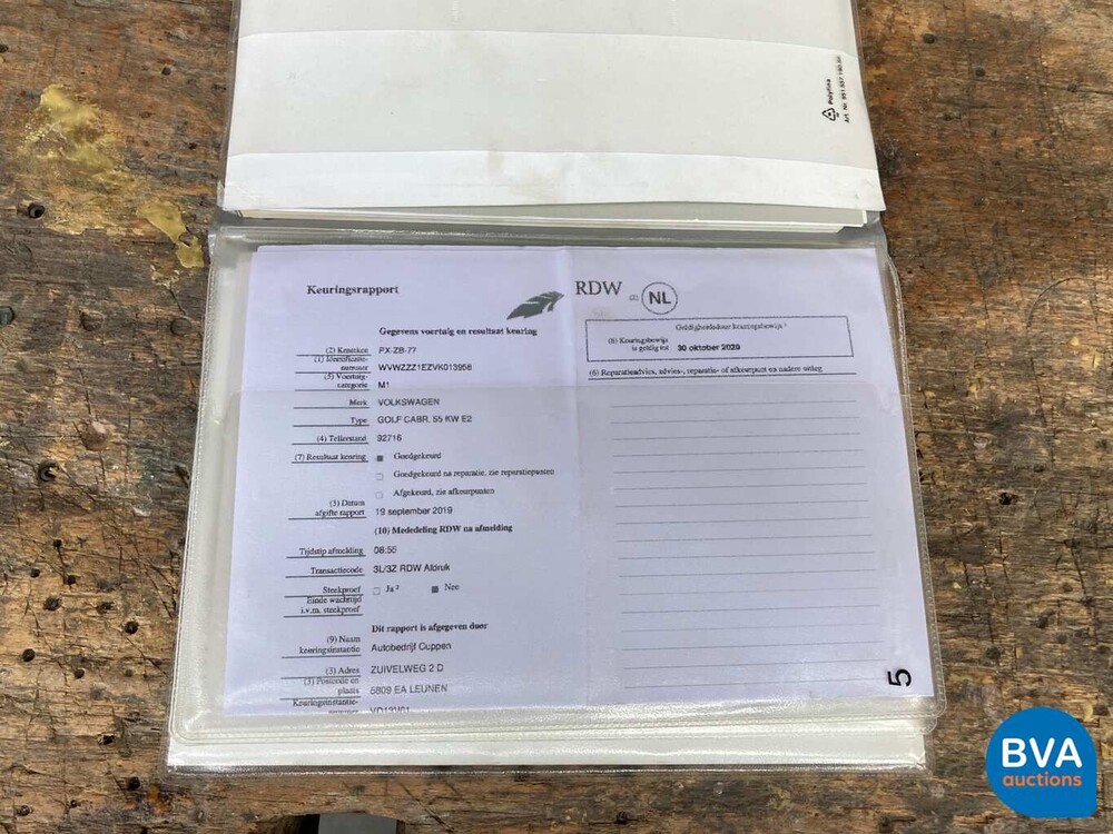 Volkswagen Golf 1.8 Cabriolet 1997, PX-ZB-77.