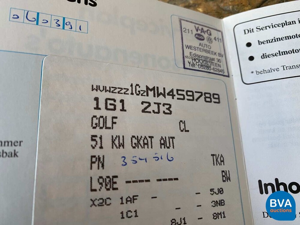 Volkswagen Golf II 1.6 Automatisch -42.000km! Original NL-1991, ZG-80-NV.