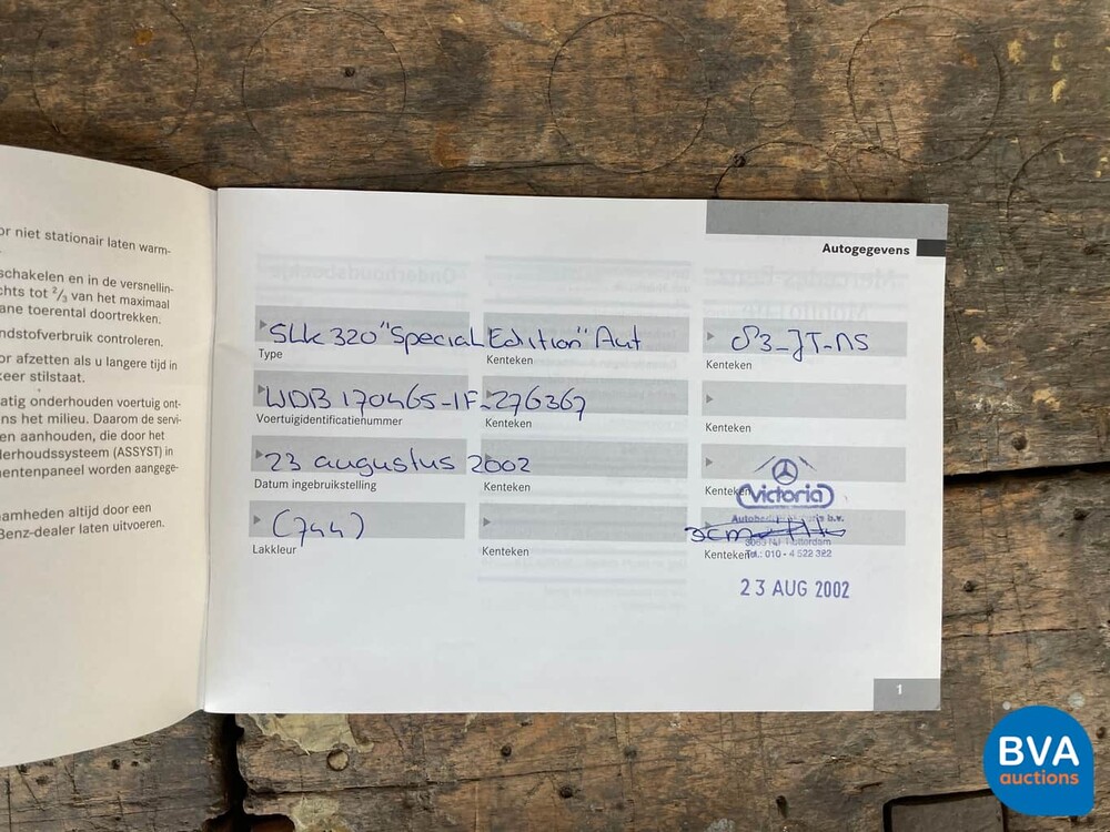 Mercedes-Benz SLK320 3.2L Roadster Special Edition (R170) 218 PS 2002, 83-JT-NS.