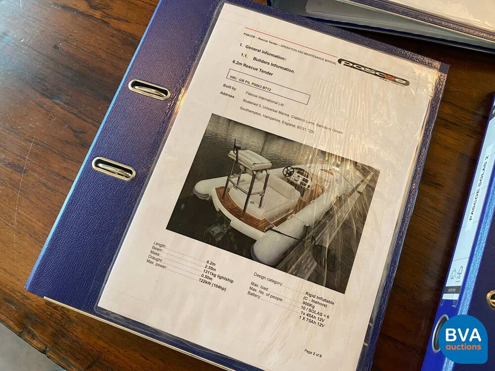 PASCOE international Rescue Tender RIB Speedboat 2012 6.2M 170hp Steyr JET drive.