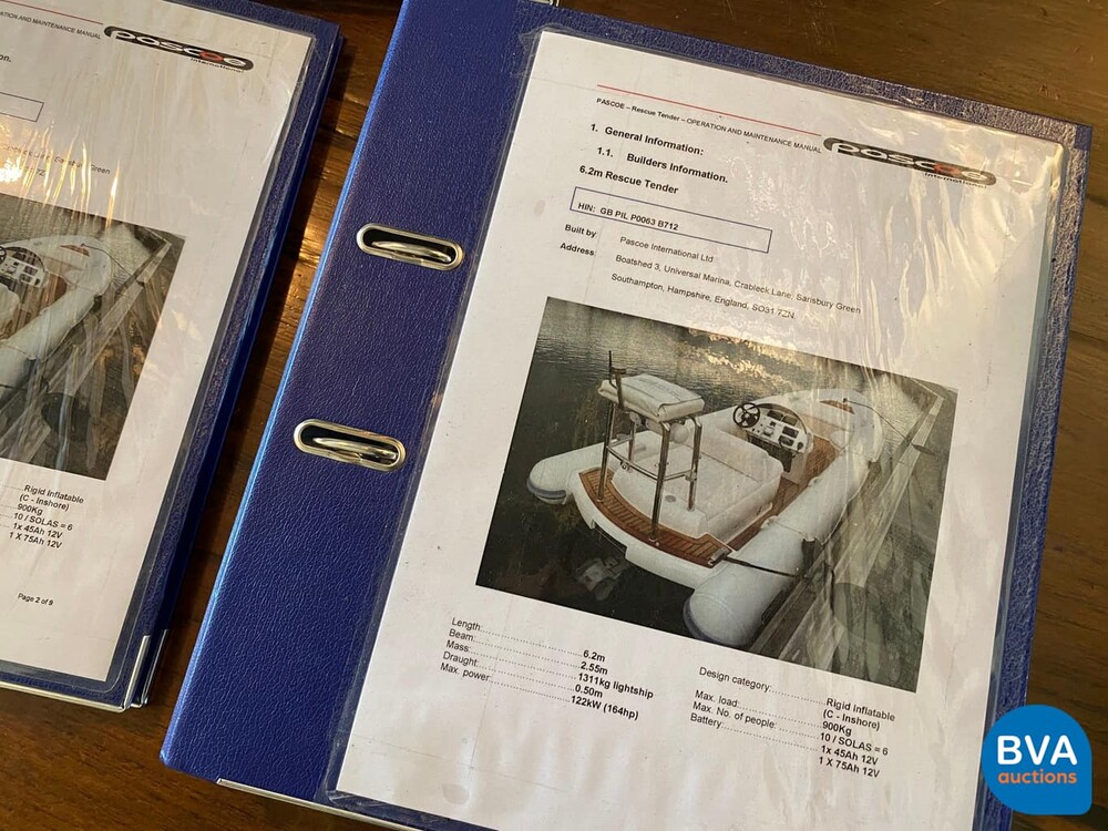 PASCOE international Rescue Tender RIB Speedboat 2012 6.2M 170hp Steyr JET drive.