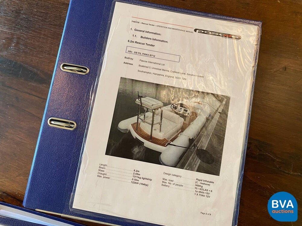 PASCOE international Rescue Tender RIB Speedboat 2012 6.2M 170hp Steyr JET drive.