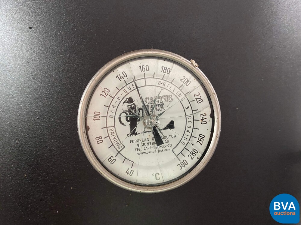 Smoker houtskoolbarbeque verrijdbaar Cactus Jack