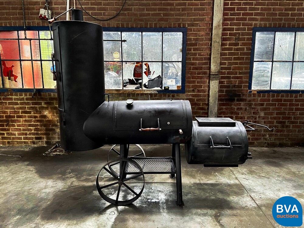 Smoker houtskoolbarbeque verrijdbaar Cactus Jack