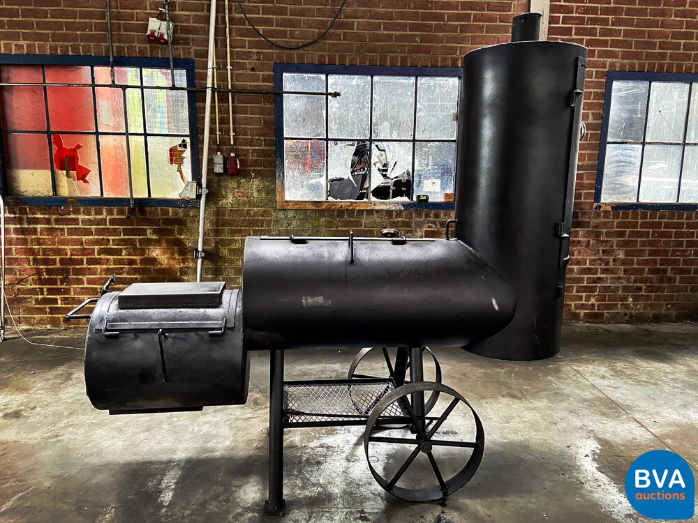 Smoker houtskoolbarbeque verrijdbaar Cactus Jack