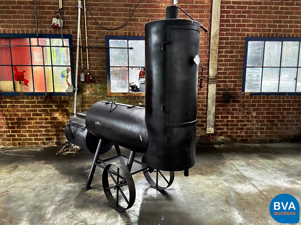 Smoker houtskoolbarbeque verrijdbaar Cactus Jack