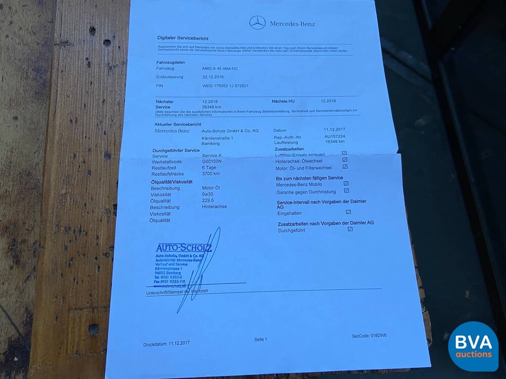 Mercedes-Benz A45 AMG 4Matic 381pk -Facelift- A-Klasse 2016, J-826-LT