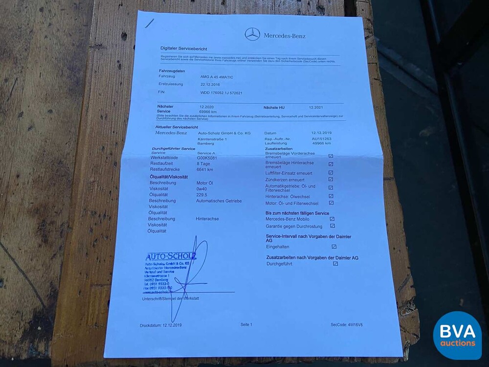 Mercedes-Benz A45 AMG 4Matic 381pk -Facelift- A-Klasse 2016, J-826-LT