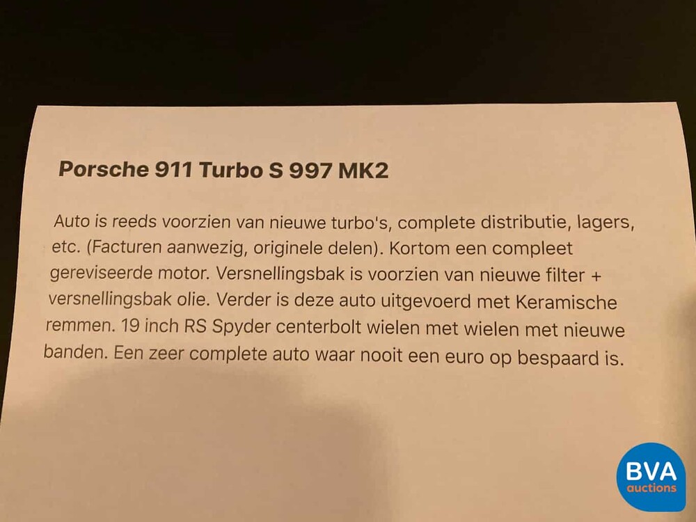 Porsche 911 Turbo S 530pk 997 MK2 2010 Facelift, SN-842-Z