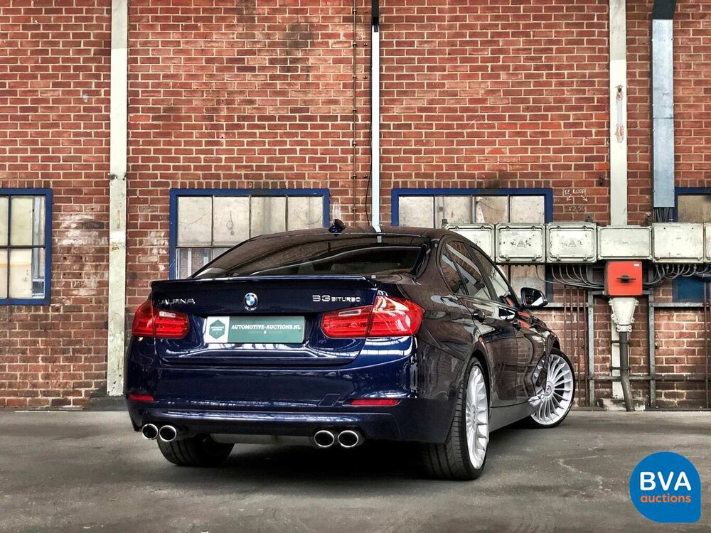 BMW Alpina B3 Bi-Turbo Limousine F30 xDrive Akrapovic 409 PS 2013, niederländisches Kennzeichen.