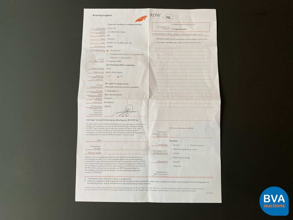 Toyota Supra 3.0 I Turbo Barnfind TC24 K6 235 PS 1989, XS-GF-20.