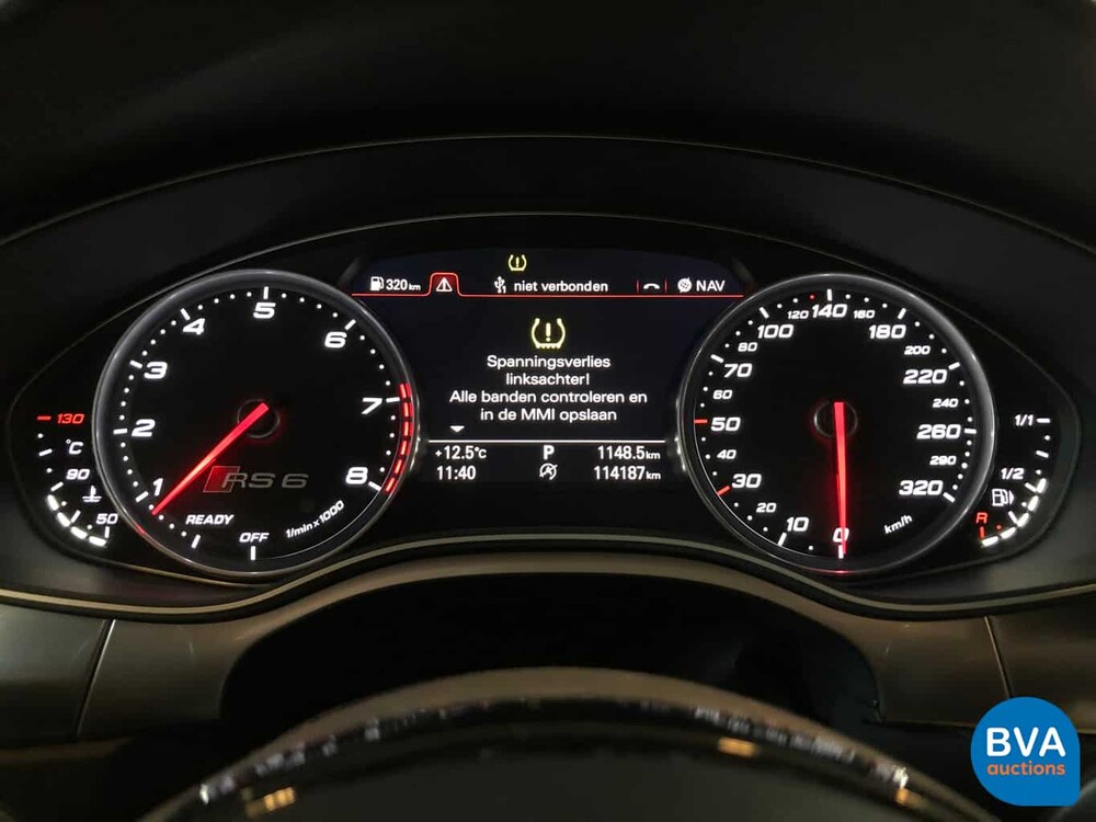 Audi RS6 Avant 4.0 TFSI Quattro Performance Plus 605pk 2017 A6 -GARANTIE-, H-374-RH