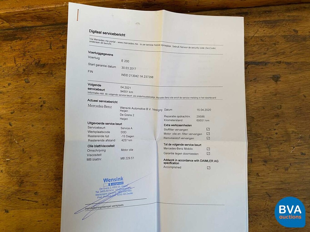 Mercedes-Benz E200 Limousine Ambition 184pk E-Klasse 2017