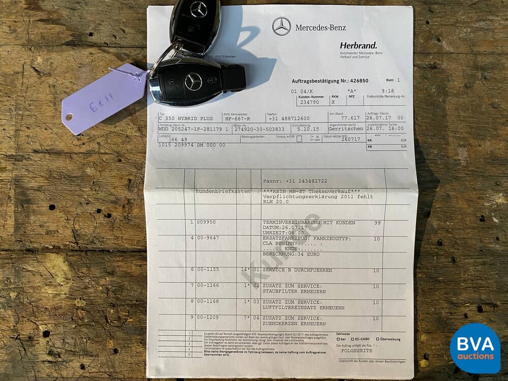 Mercedes-Benz C-Klasse Estate 350e Plug-In Hybrid Lease Edition 2015, HF-667-R