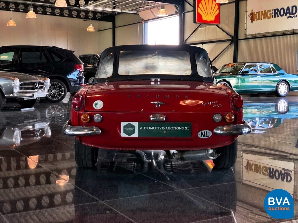 Triumph Spitfire convertible 1.3 MKIII 1969, 74-95-JE.