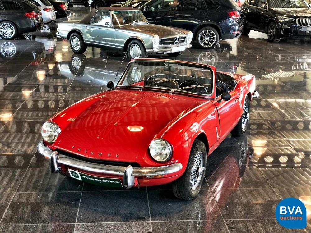 Triumph Spitfire convertible 1.3 MKIII 1969, 74-95-JE.